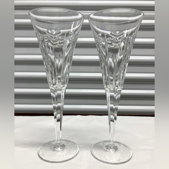Waterford Crystal Millennium Hearts Toasting Flutes Set of 2 - Picture 1 of 9